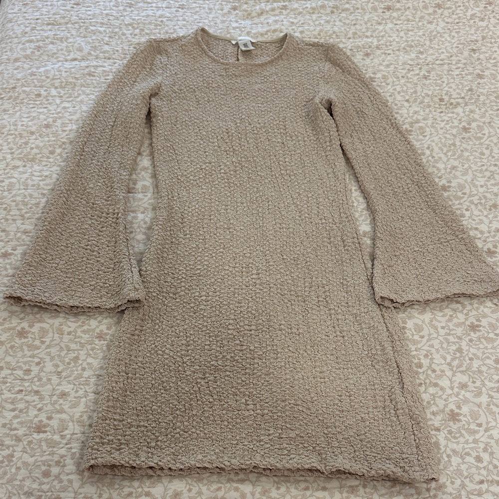 H&M Beige Textured Knit Top